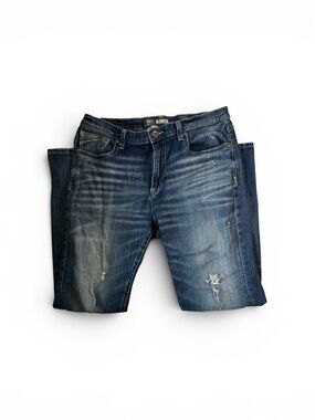 BKE Tyler Straight Leg Jeans Men’s 34R Distressed Medium Wash